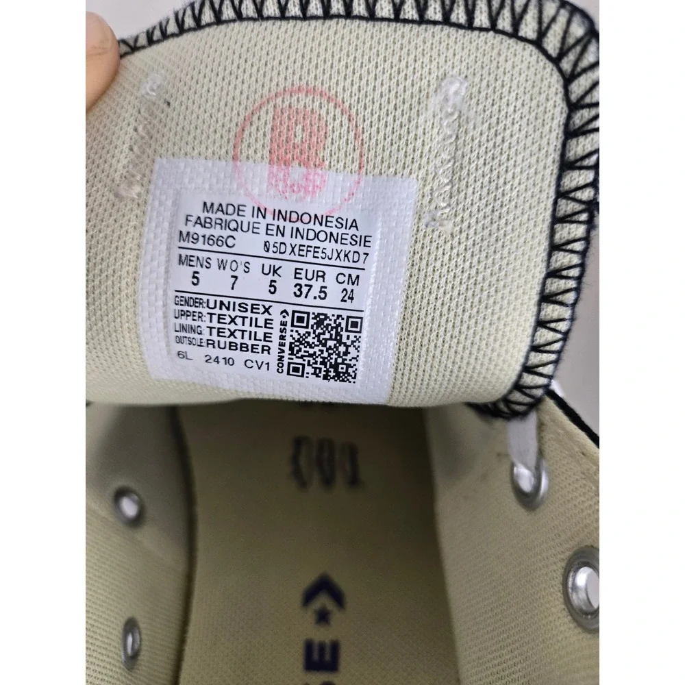 Converse Chuck Taylor All Star Low Top Black White Sneaker M9166C Men 5 Womens 7 - Picture 3 of 6